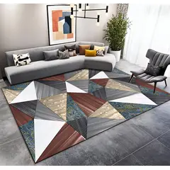 GENERICO - ALFOMBRA PARA LIVING ANTIDESLIZANTE CON DISEÑOS TRIDIMENCIONALES