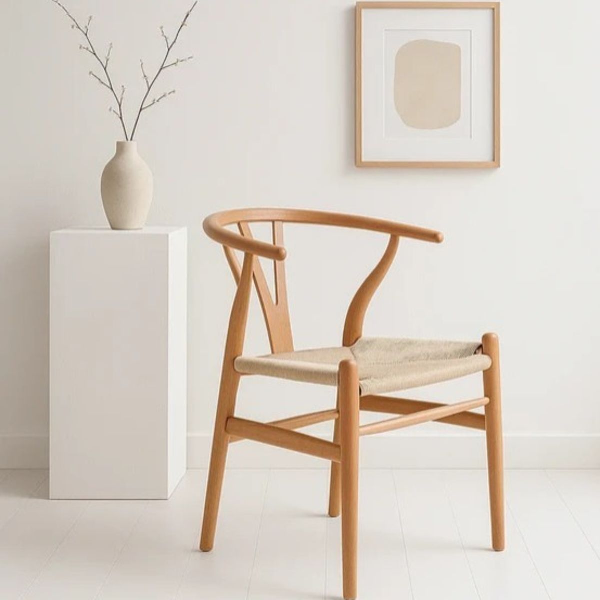 CORI CORI - Silla Wishbone Madera e Hilo de cuerda - Natural