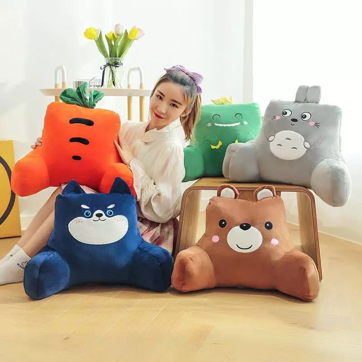 GENERICO - Cojín Lumbar Para Asiento De Oficina Silla De Coche 55x38x15cm