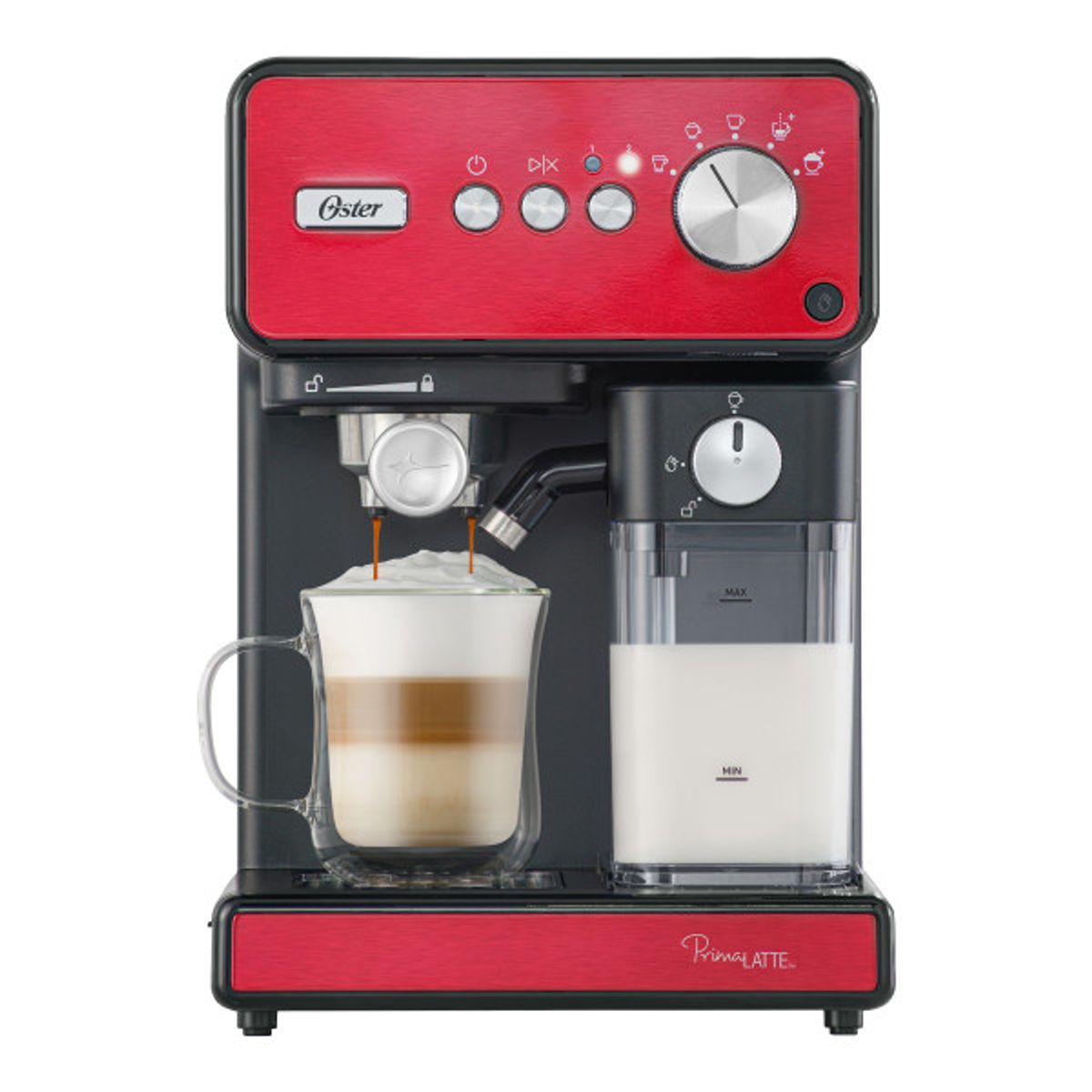 OSTER - Cafetera Automática Oster De Espresso Primalatte Color Rojo