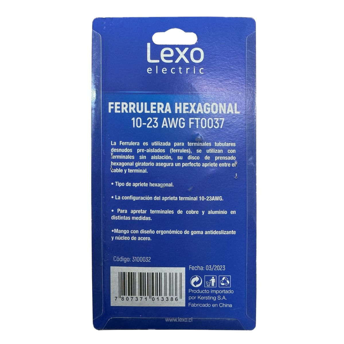 Ferrulera Hexagonal 025-6mm 10-23 Awg - Lexo, marca LEXO - Foto 2