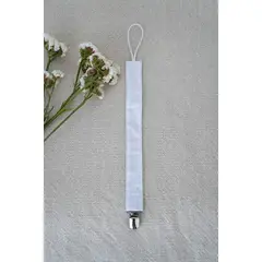 WAWA BABY DESIGN - Porta Chupete Blanco Broderi