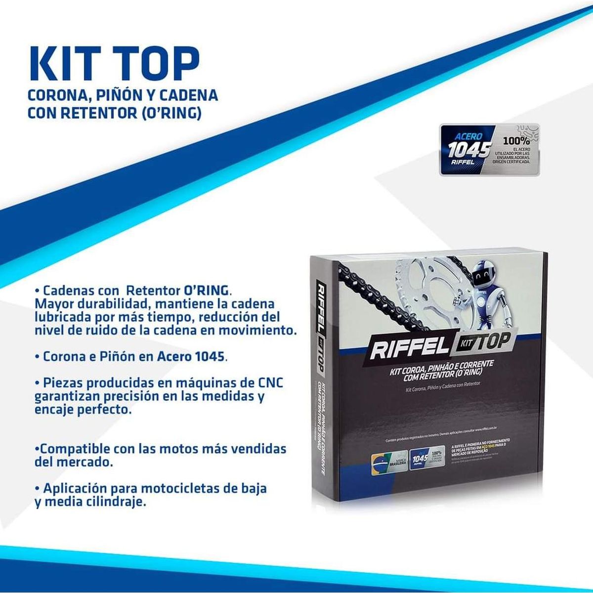 GENERICO - Kit De Transmisión Yamaha R15 V3  V4 Con Oring Heavy Duty
