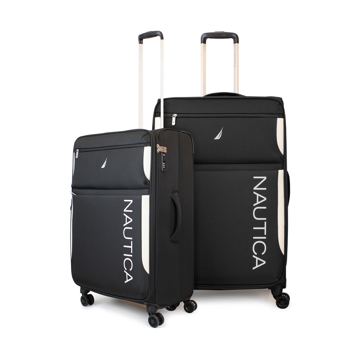 NAUTICA - Pack 2 maletas blanda de tela M+L Nautica Marbella 20k y 23k negra