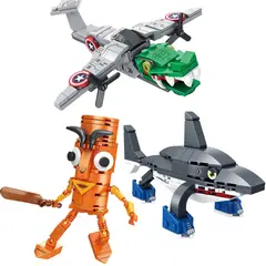 GENERICO - Bloques De Construcción Brainrot Tralalero 3 Figuras / 474pc