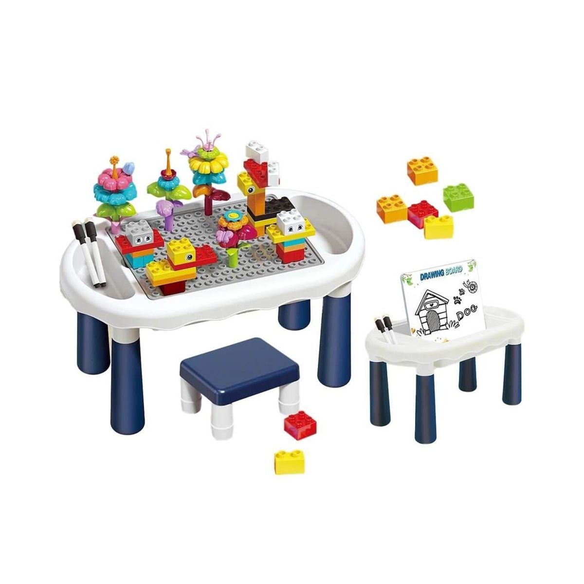 GENERICO - Mesa De Juego Infantil 49 Piezas 6 En 1