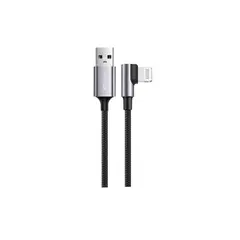 ALTERNATIVE - Cables Carga y Datos USB A Lightning 24A L90° Negro trenzado 1M