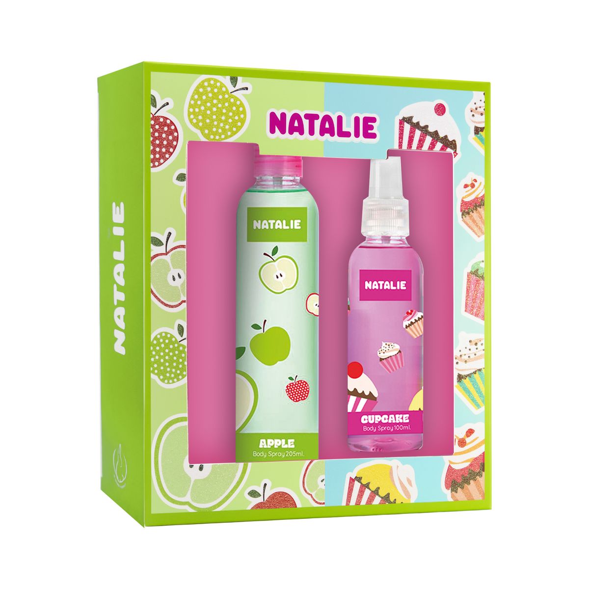 GENERICO - Natalie Botanicals Apple Body Spray  205 ml + Cupcake 100 ml