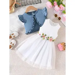 GENERICO - Set vestido 2 piezas para niña 6 años