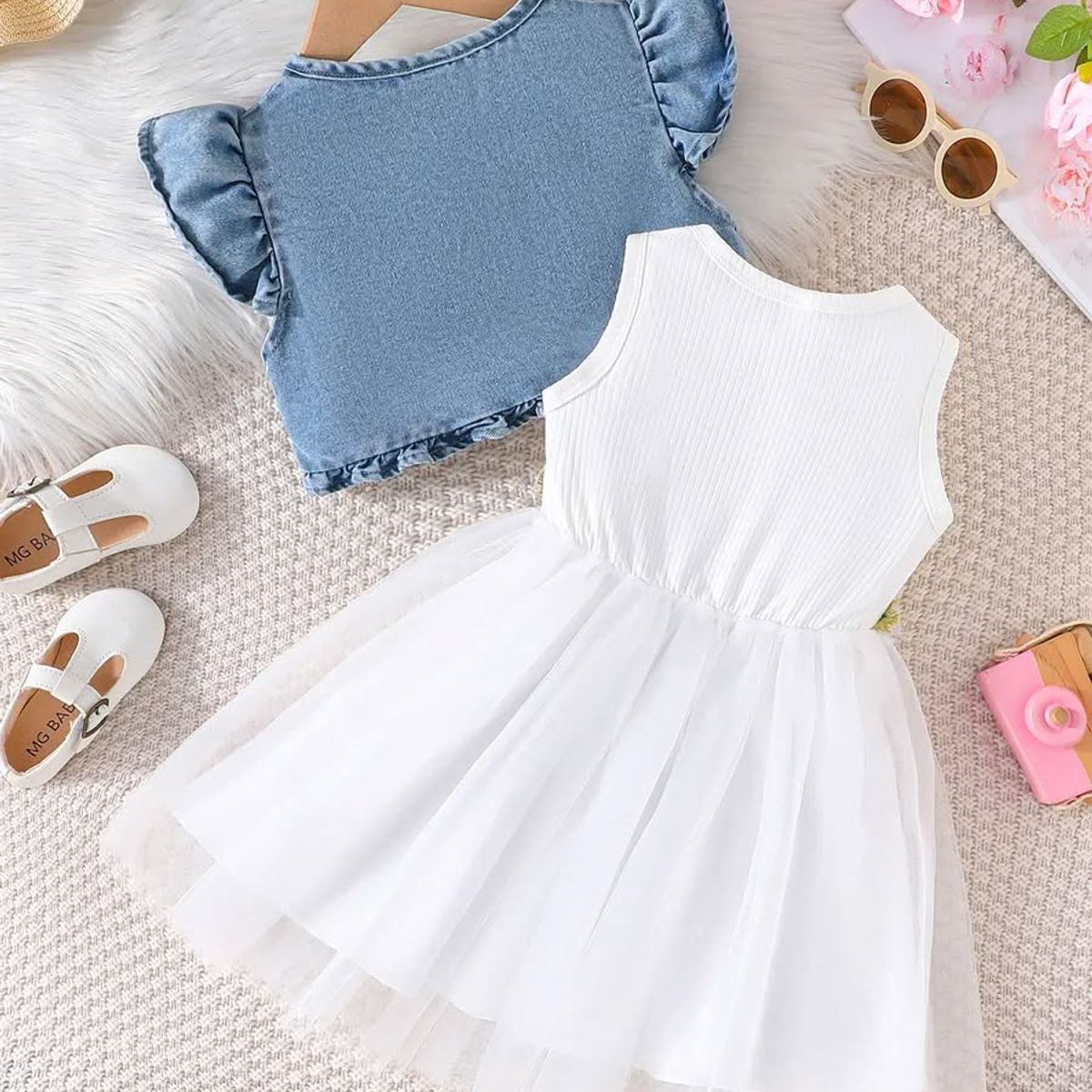 GENERICO - Set vestido 2 piezas para niña 7 años