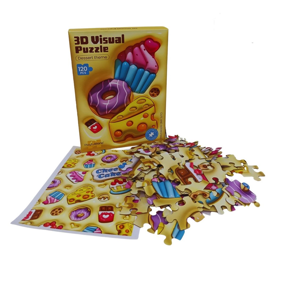 GENERICO - Rompecabezas 3d Infantil Cheese Cake 120 Piezas