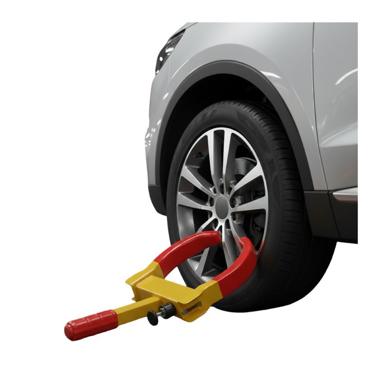 Traba Rueda Antirrobo para Auto Candado de Seguridad Universal de Acero ...