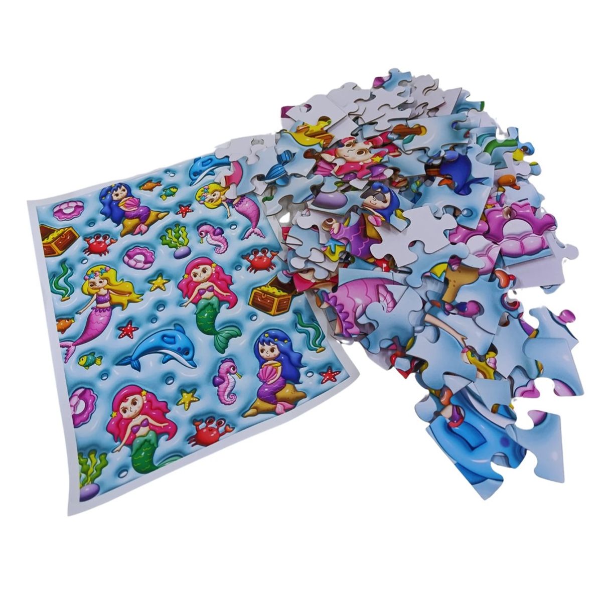 GENERICO - Rompecabezas Infantil 3D 120 Piezas Sirena