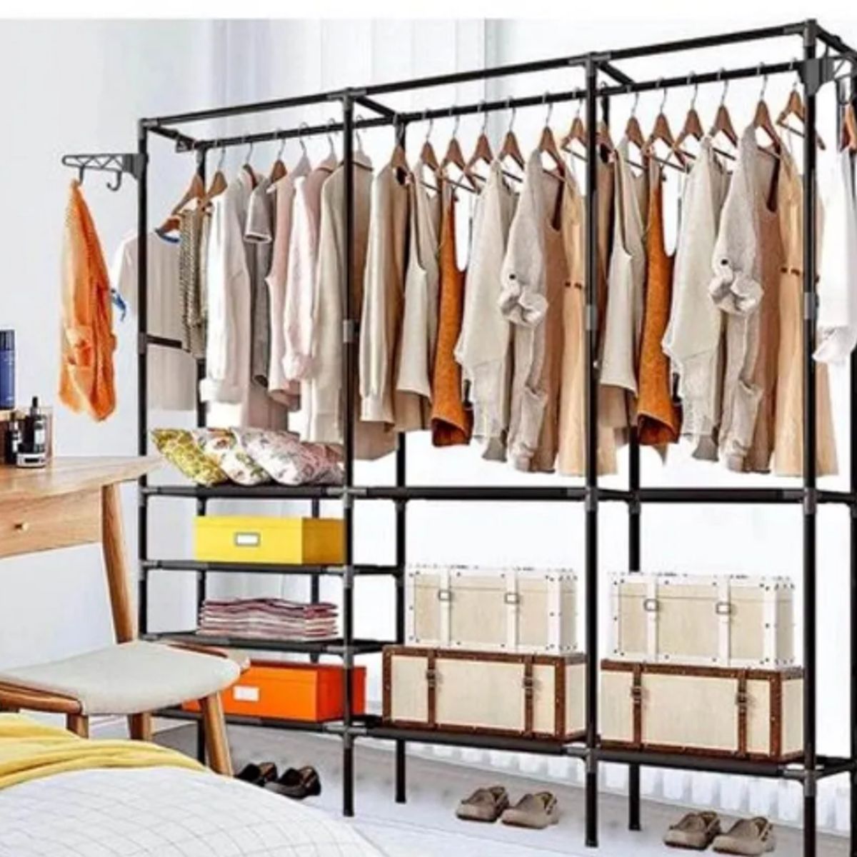 GENERICO - Colgador Exhibidor De Ropa Perchero Organizador De 3 Cuerpos