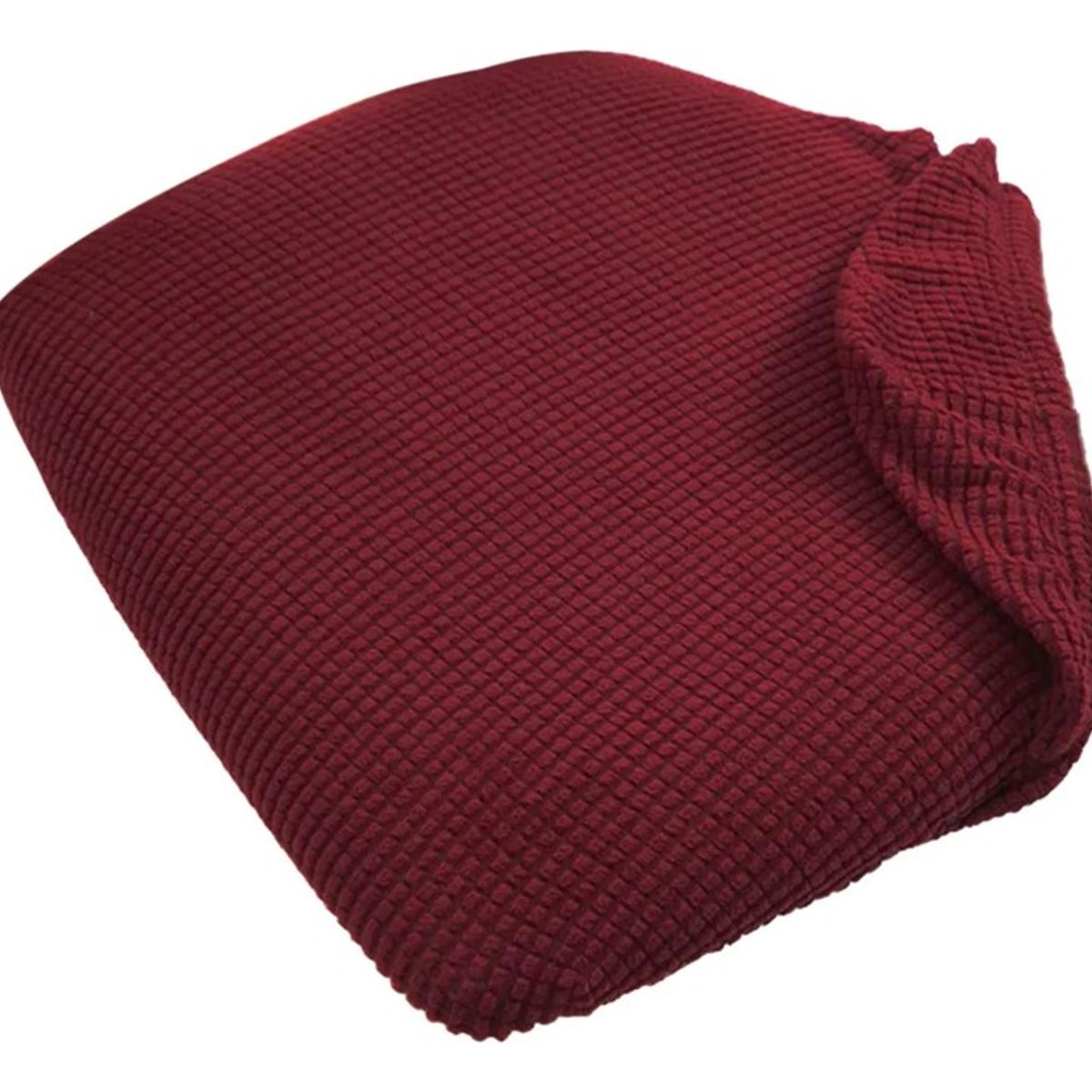 DIANA - FUNDAS DE ASIENTO CUADRILLE PARA SILLAS SET DE 6 UNIDADES COLOR BURDEO