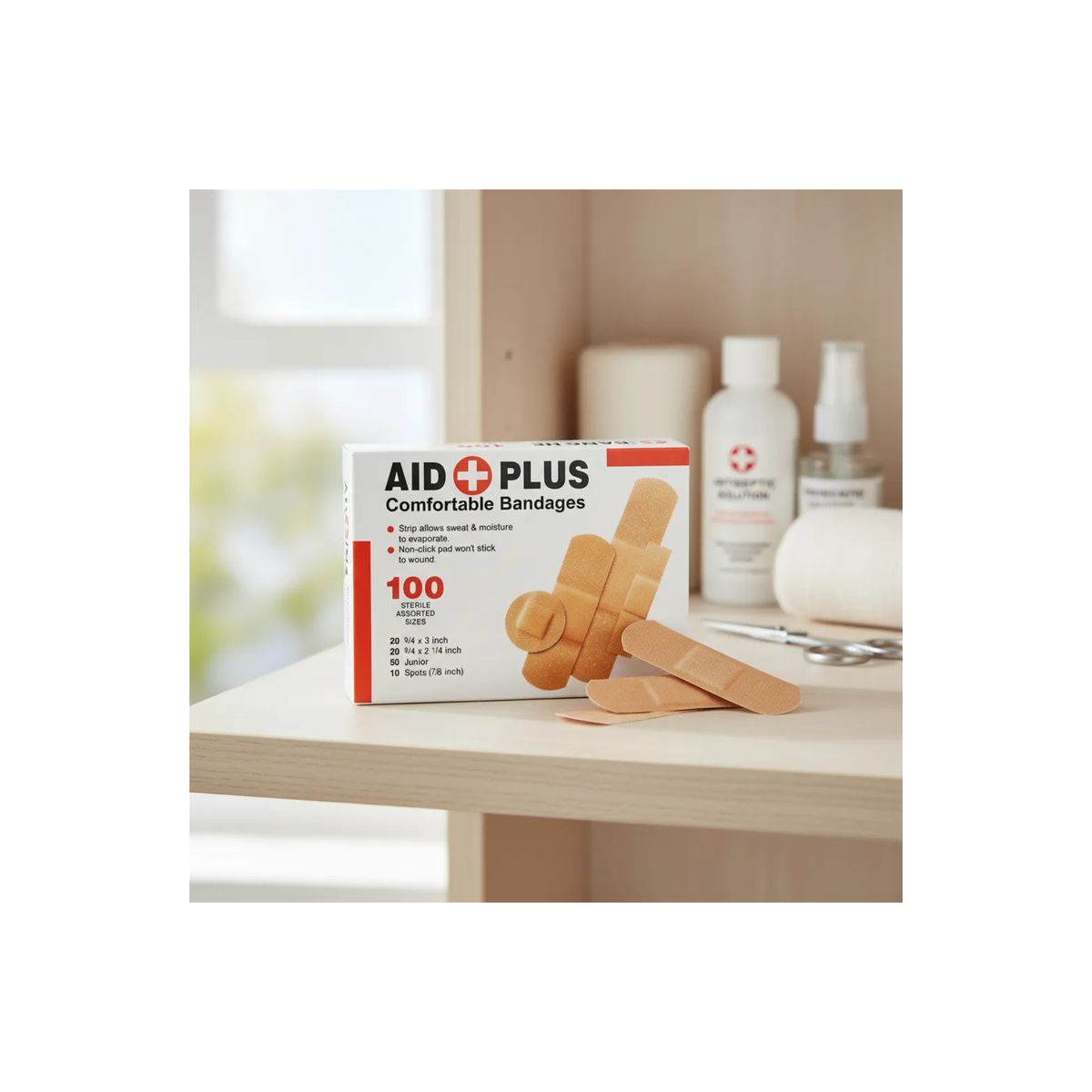 GENERICO - Parche Curitas En Pack De 100ú Distintas Medidas Y Tamaños