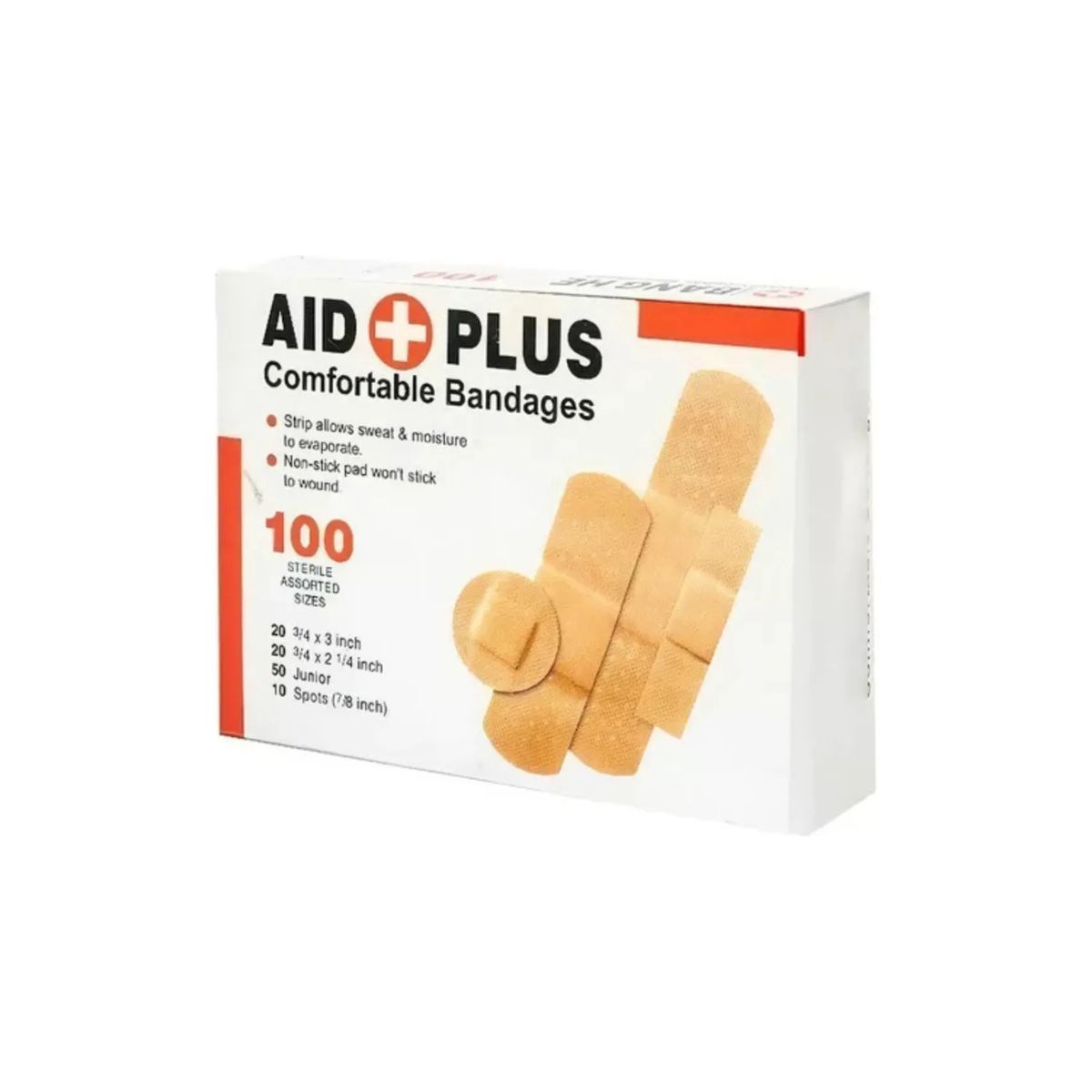 GENERICO - Parche Curitas En Pack De 100ú Distintas Medidas Y Tamaños