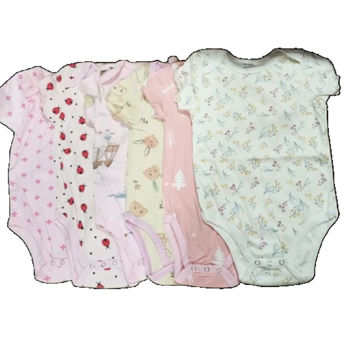 GENERICO - Pack de 6 bodys para bebé de 12 meses