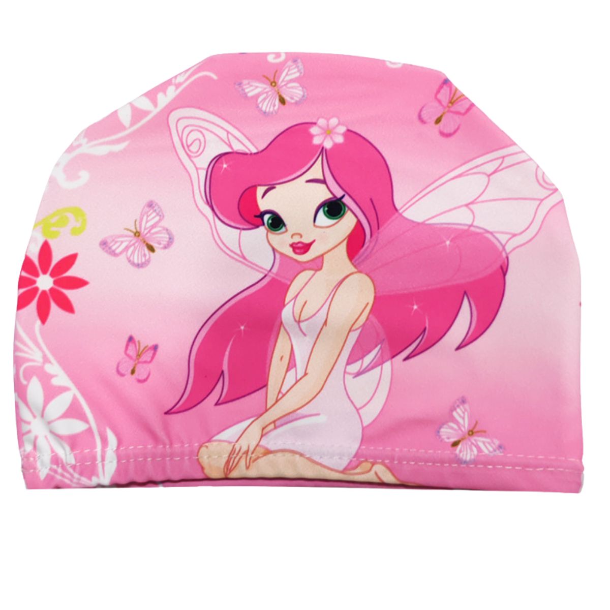 GENERICO - Gorro de Natación Tela Niña Diseño Poliéster Spandex Elástico