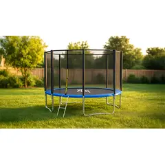 GENERICO - Cama Elástica 3,05 Mts Azul UpFun Malla Seguridad y Escalera 10ft