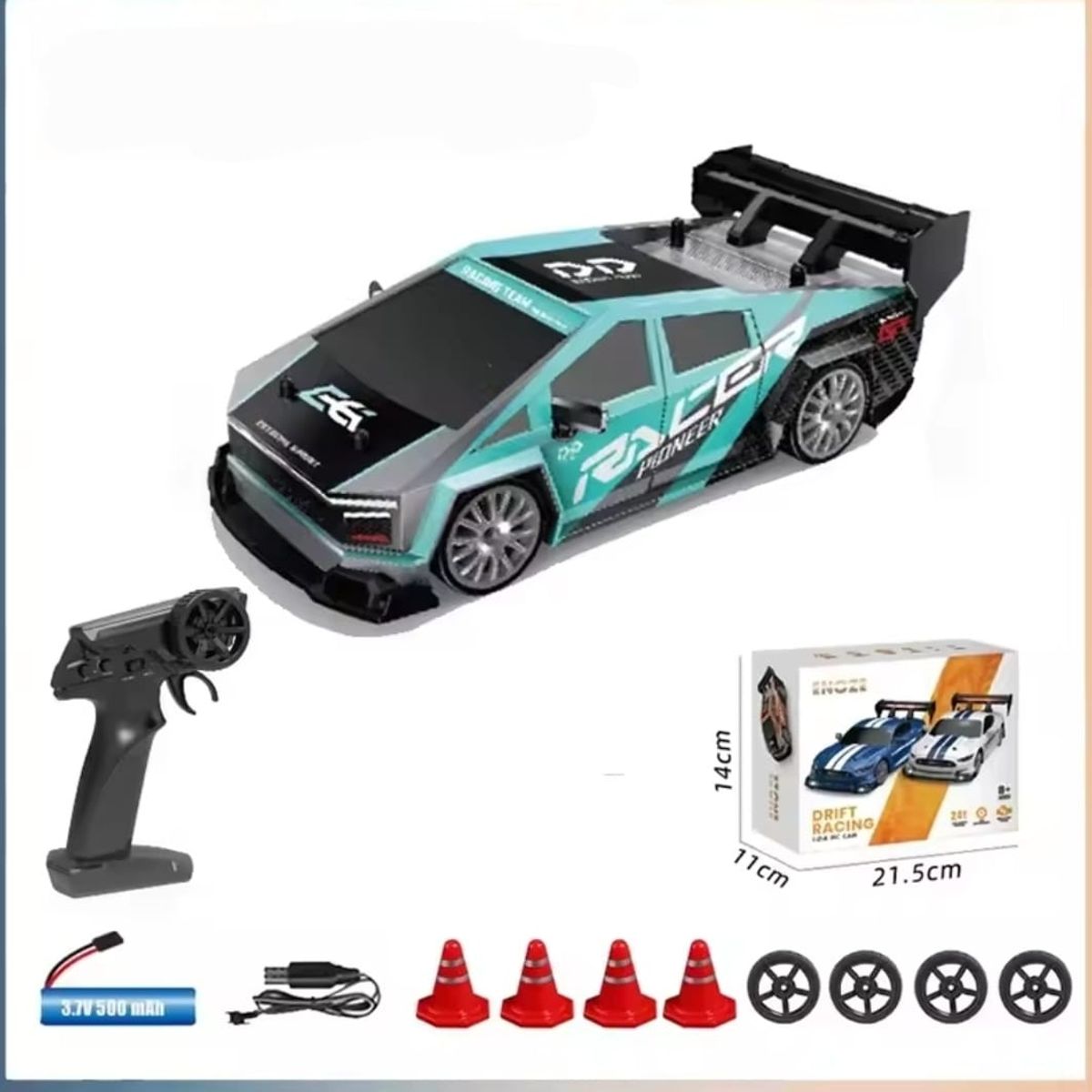 DRIFT - auto drift CyberTruck escala 1 :24 Racing control remoto verde