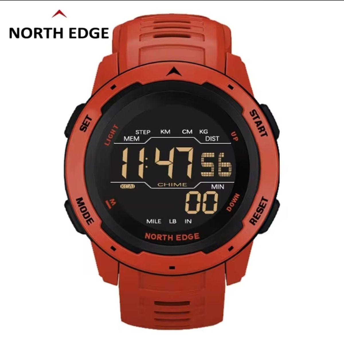 NORTH EDGE - Reloj deportivo NORTH EDGE MARS Sumergible Surf 50m Rojo