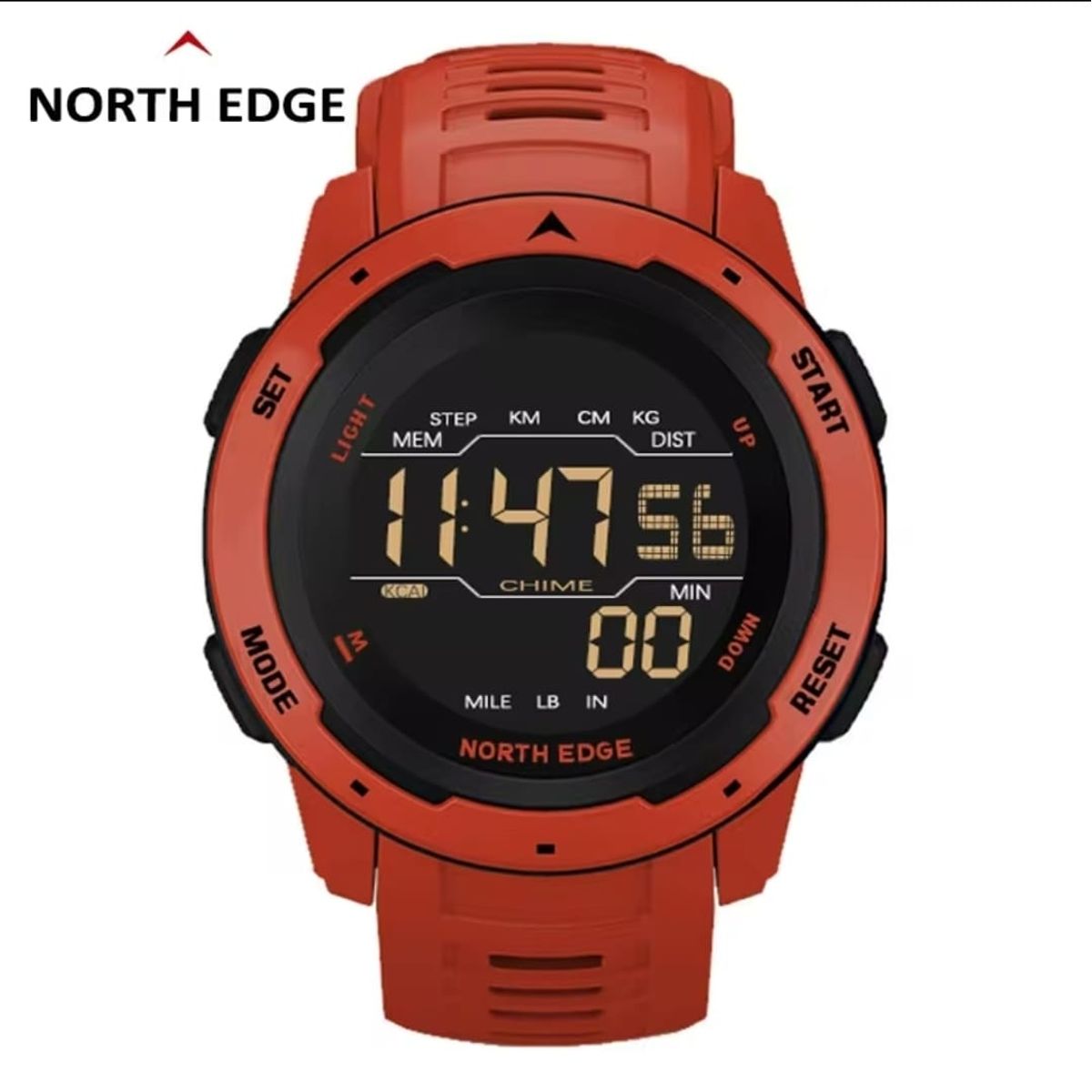 NORTH EDGE - Reloj deportivo NORTH EDGE MARS Sumergible Surf 50m Rojo