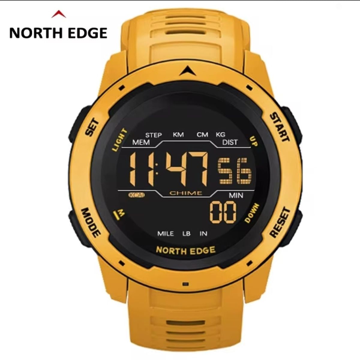 NORTH EDGE - Reloj deportivo NORTH EDGE MARS Sumergible Surf 50m Amarillo