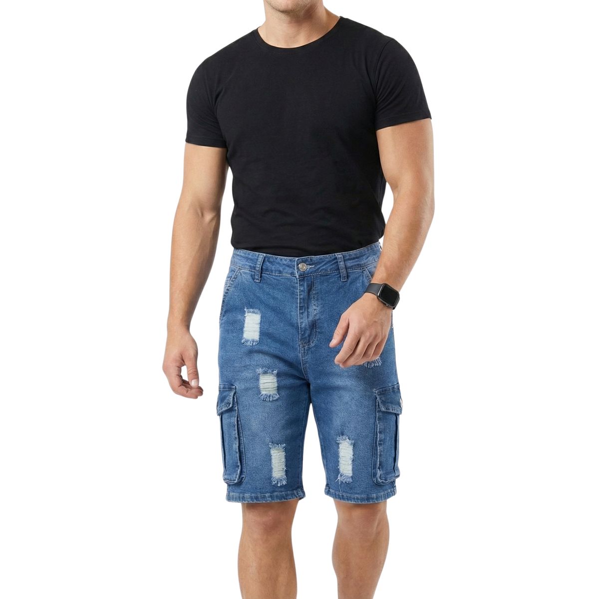 D'JOE - Short Jeans Cargo Hombre Romeo