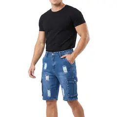 D'JOE - Short Jeans Cargo Hombre Romeo