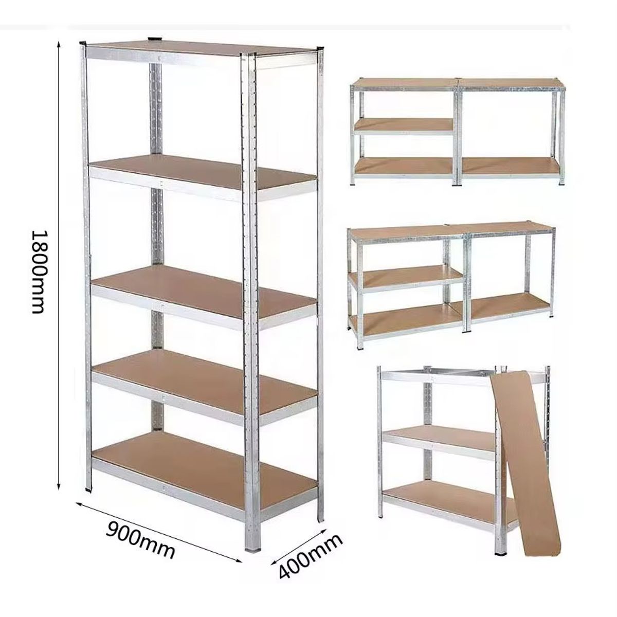 U BUY - Rack Metálico Modular 180x90x40cm Estantería Bodega Hogar.