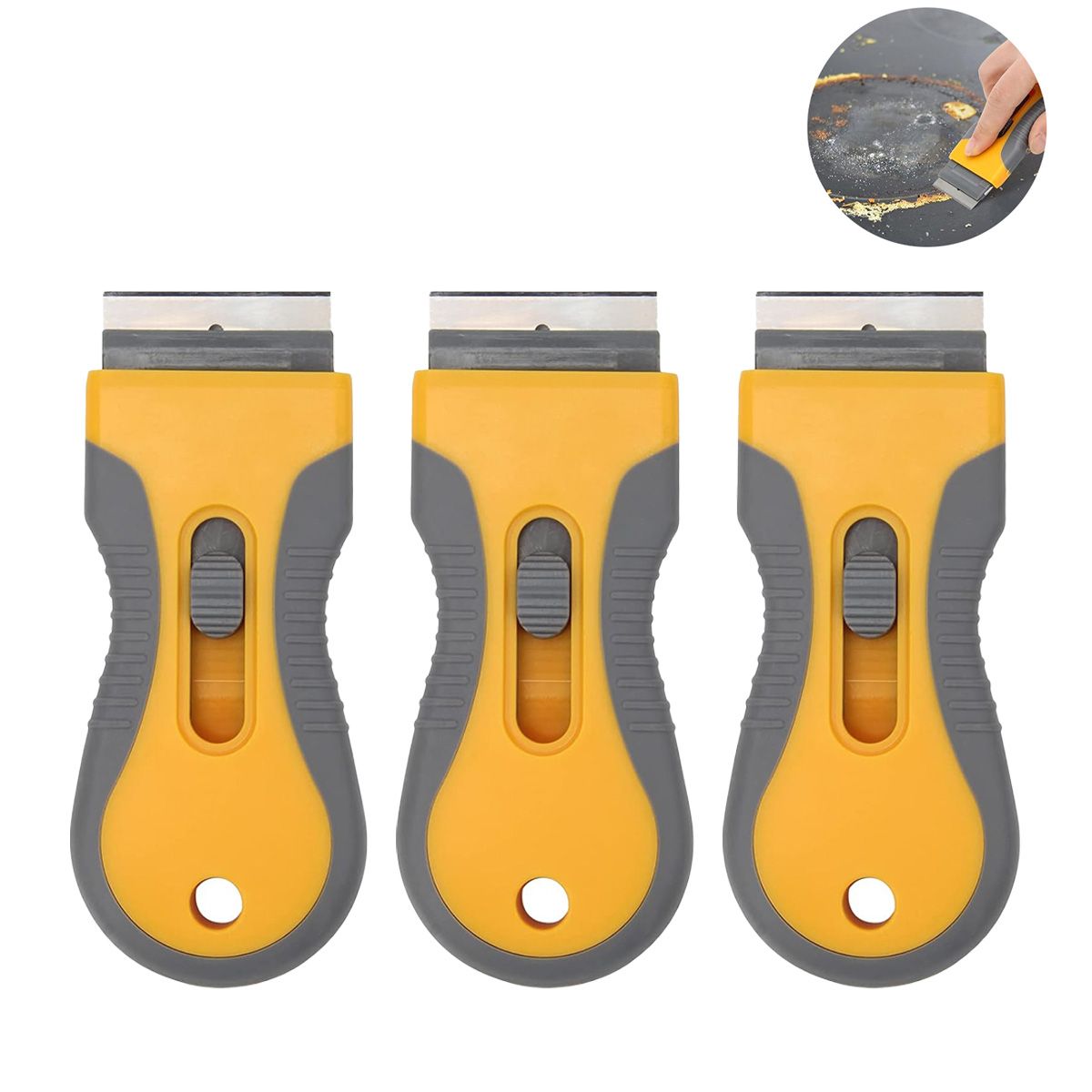 KINDA NICE - 3u Espátulas Raspadores Vidrio Cerámica Removedor Pintura