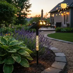 GENERICO - Farol Solar Exterior Lámparas Led C Zoom Jardínparedtierra