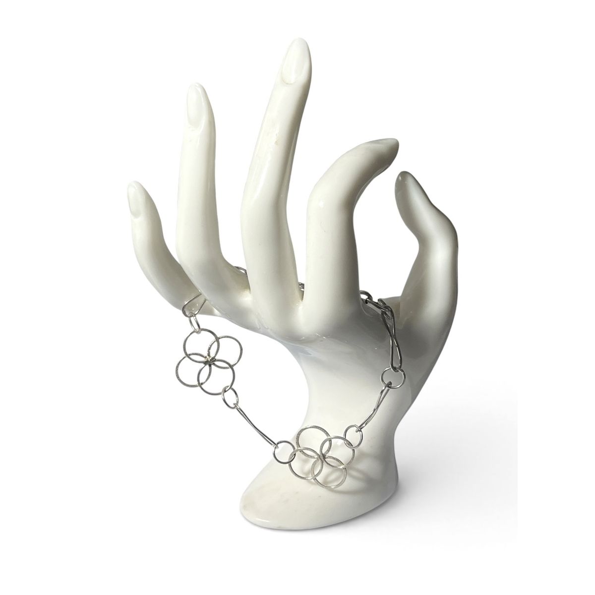 TAETHAI - Pulsera de plata 925 esmerilada eslabones