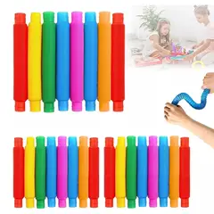 KINDA NICE - 24 Pzs Tubos De Juguete Sensorial Ansiedad Tubos Elásticos