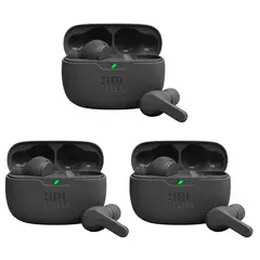JBL - Set 3 Audífonos Bluetooth WAVE BEAM Negro