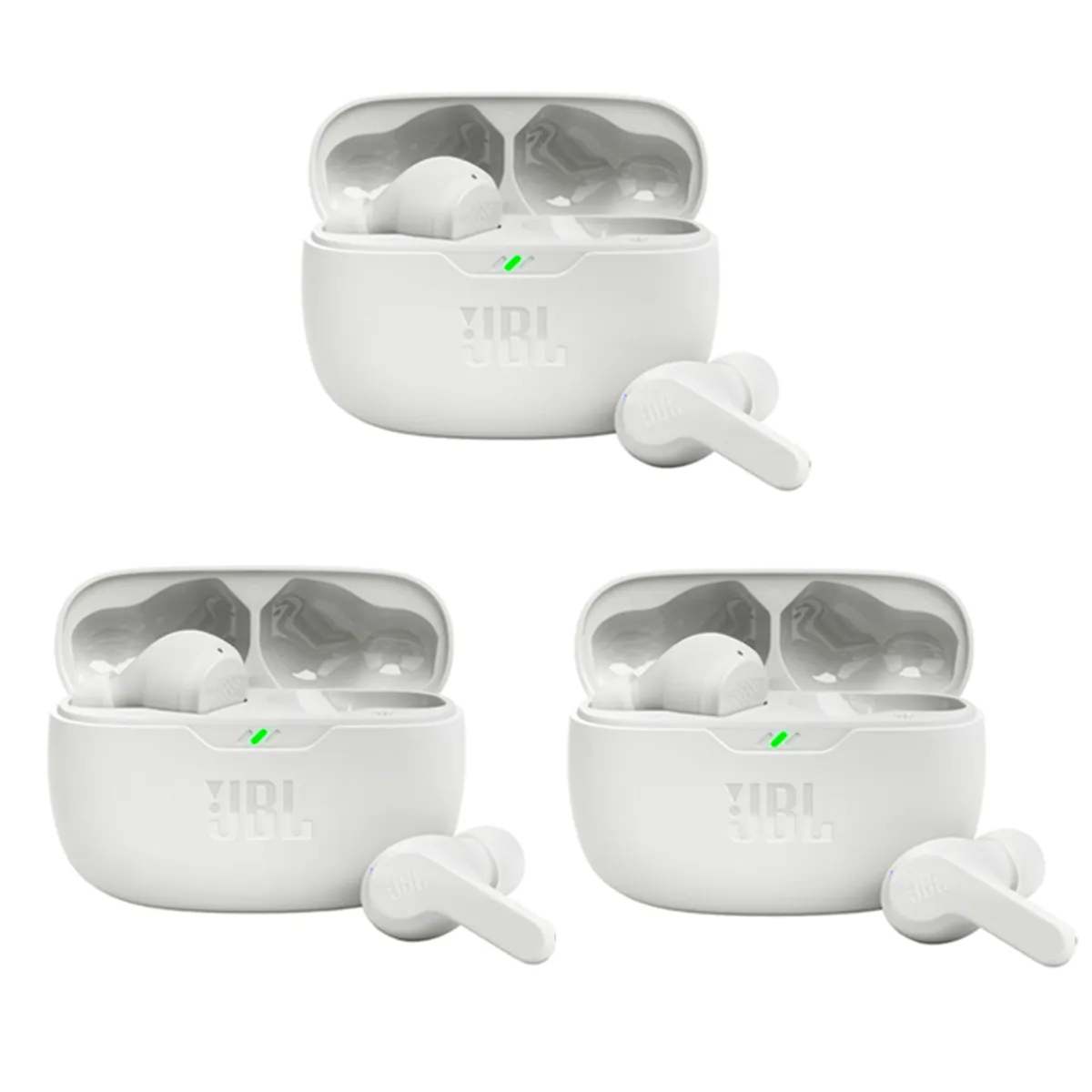 JBL - Set 3 Audífonos Bluetooth JBL WAVE BEAM Blanco