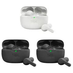 JBL - Set 3 Audífonos Bluetooth WAVE BEAM 2Negro+1Blanco