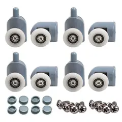 KINDA NICE - 8 Ruedas Para Shower Door, 4 Superiores Doble + 4 Inferiores