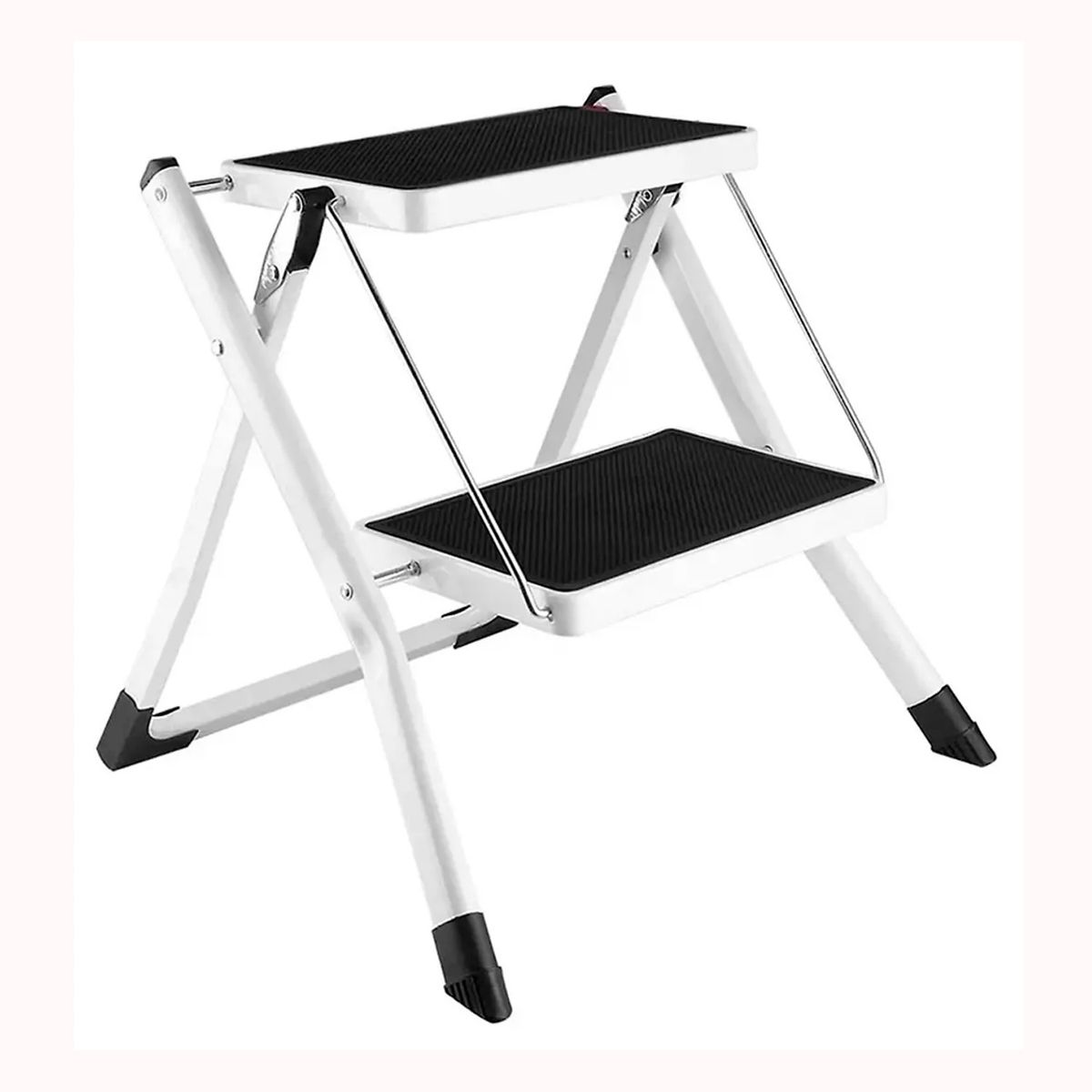 GENERICO - Escalera plegable multiuso 2 peldaños ultra compacta