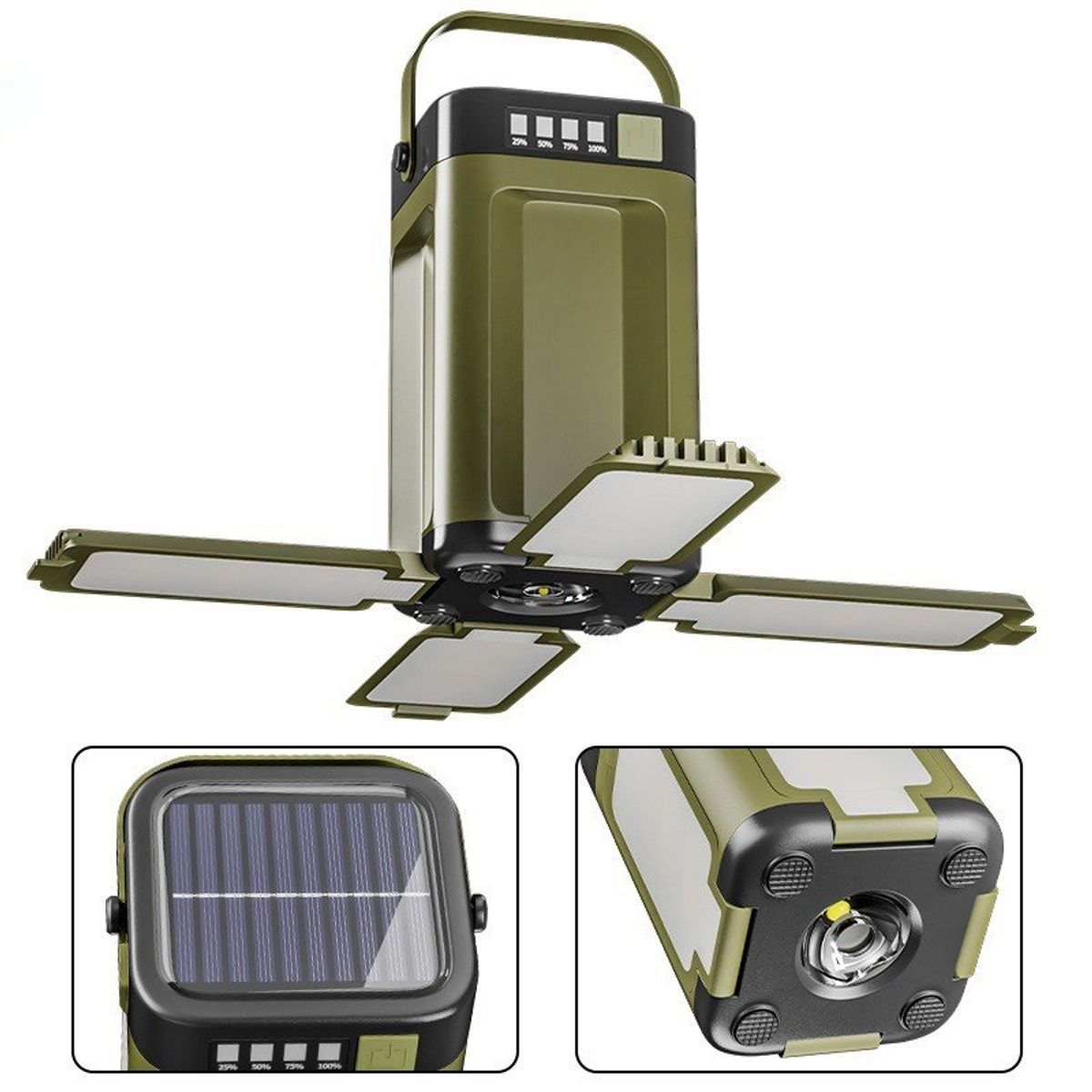 TATEE - Linterna de camping kit Solar De Camping Luz Emergencia Usb