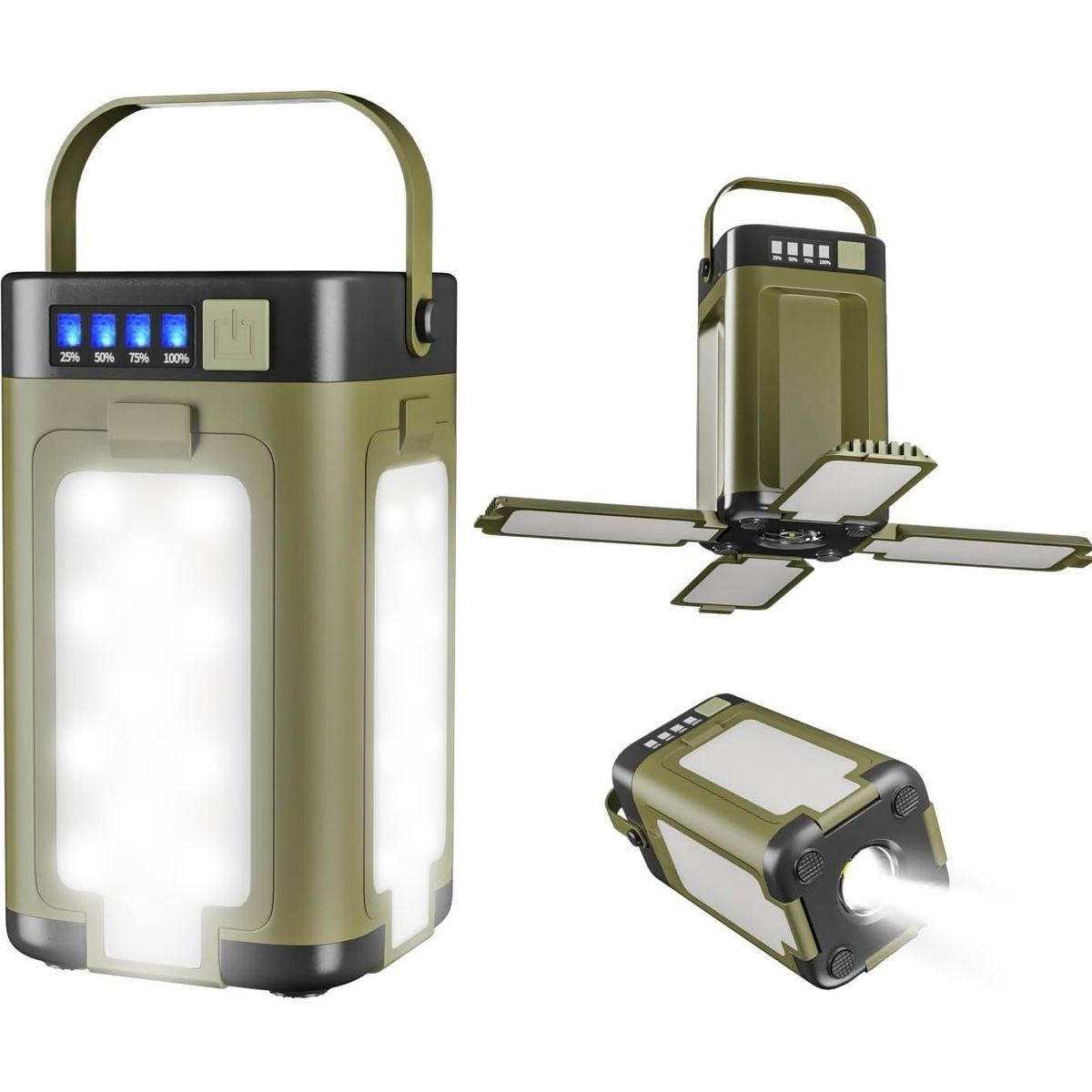 TATEE - Linterna de camping kit Solar De Camping Luz Emergencia Usb