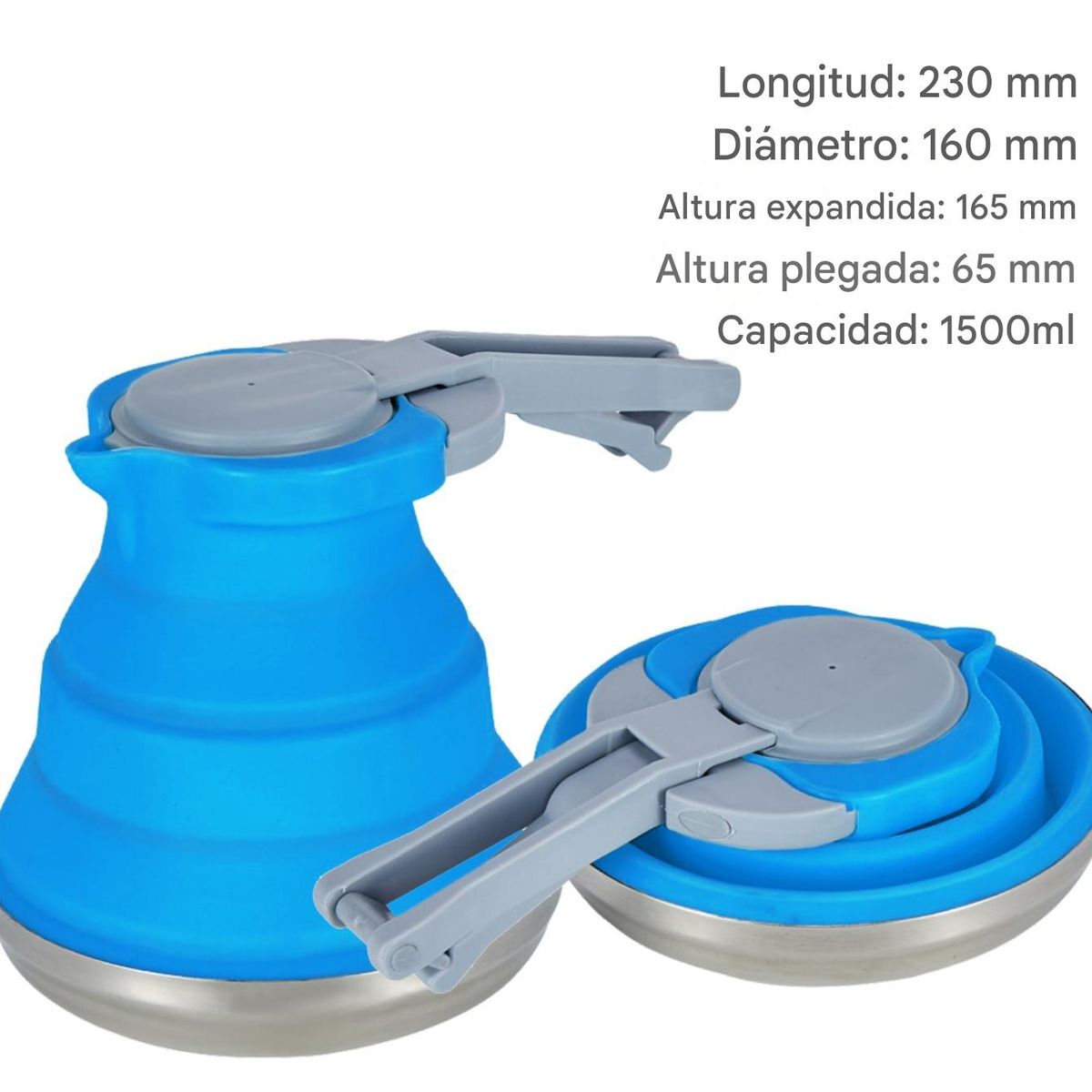 KINDA NICE - Tetera Plegable Silicona Para Camping Caza Pesca Uso Diario