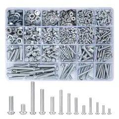 KINDA NICE - Kit Surtido De Tornillos, Pernos Y Tuercas 24 Cuadriculas