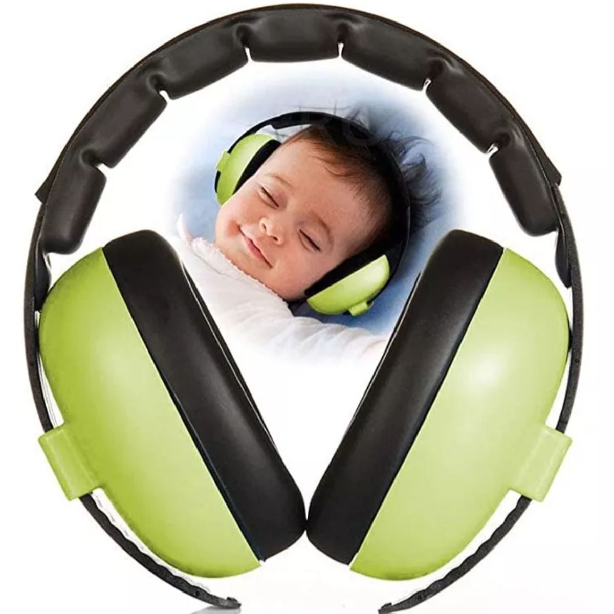 KINDA NICE - Orejeras Antiruido Auriculares Protectores Bebes Y Niños Verde