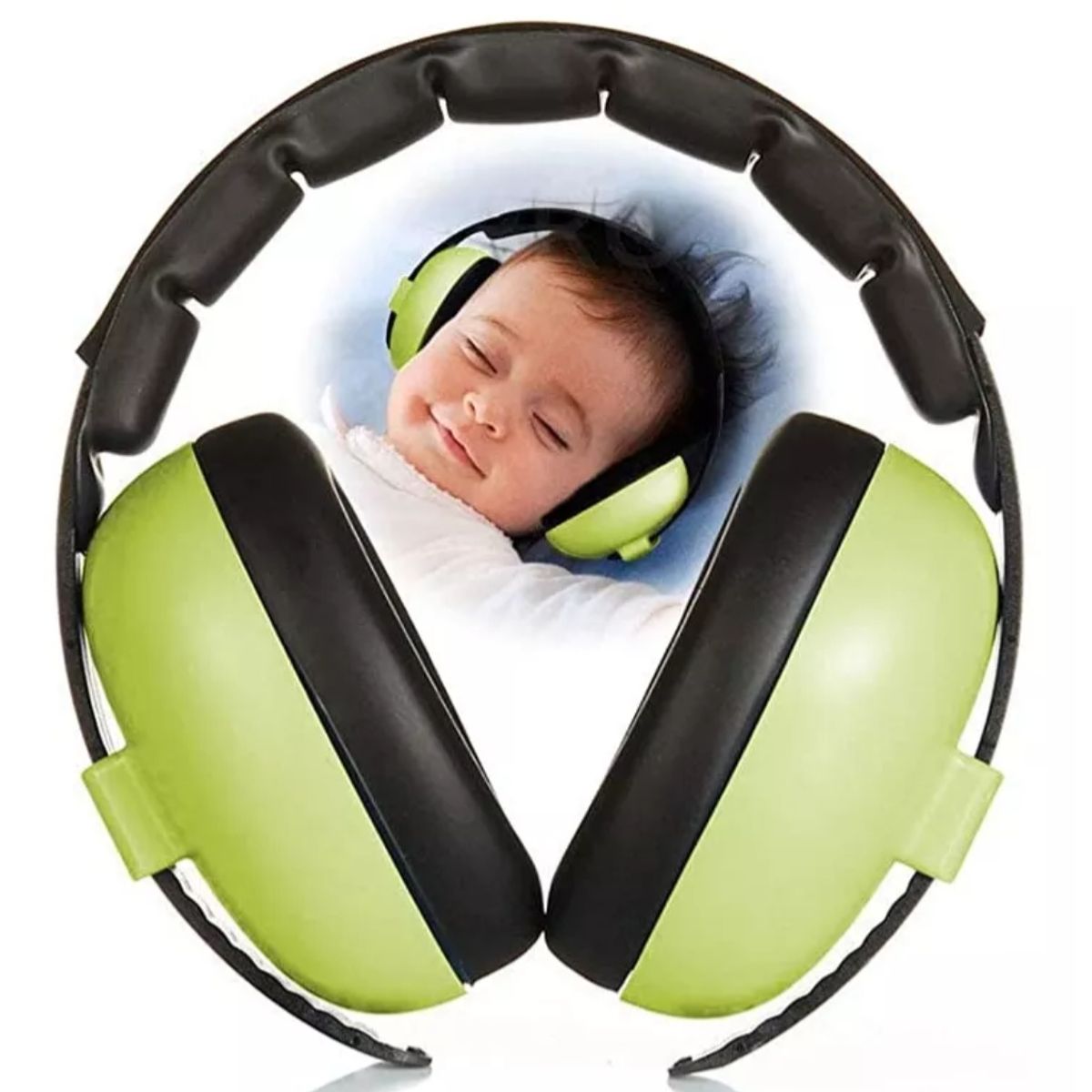 KINDA NICE - Orejeras Antiruido Auriculares Protectores Bebes Y Niños Verde