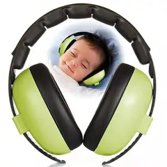 KINDA NICE - Orejeras Antiruido Auriculares Protectores Bebes Y Niños Verde