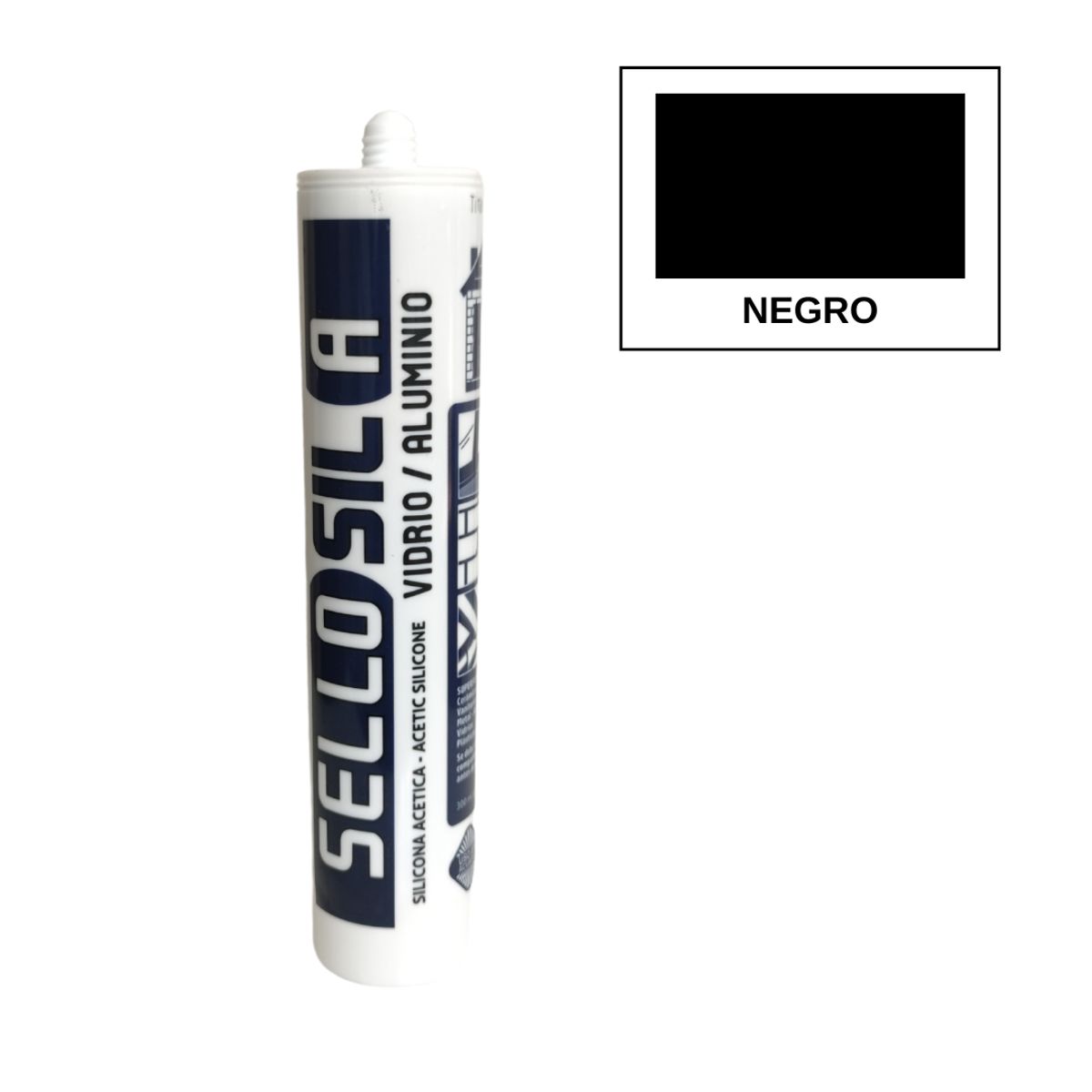 SELLOSIL - Silicona Acética Sellosil Negro 300ml