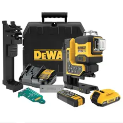 DEWALT - Kit Nivel Láser a control remoto 3 líneas 360° XR 20V DCLE34035D1