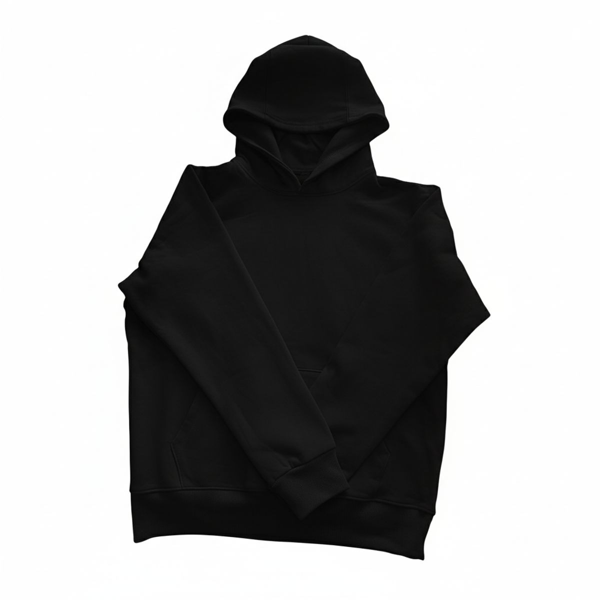 AAYO MODA - Polerón Negro Unisex Clásico con Capucha y Bolsillo Canguro
